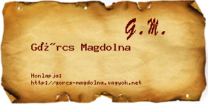 Görcs Magdolna névjegykártya
